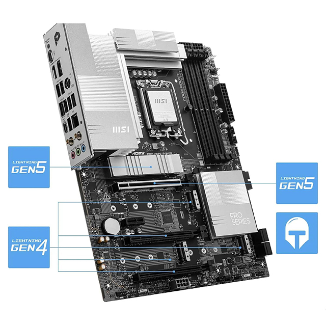Tarjeta Madre MSI PRO Z890-P WIFI, ATX, 14th Gen Intel, LGA 1851, DDR5 7800MHz, PCIe 5.0, Wi-Fi 7, Bluetooth v5.4 - PRO-Z890-P-WIFI