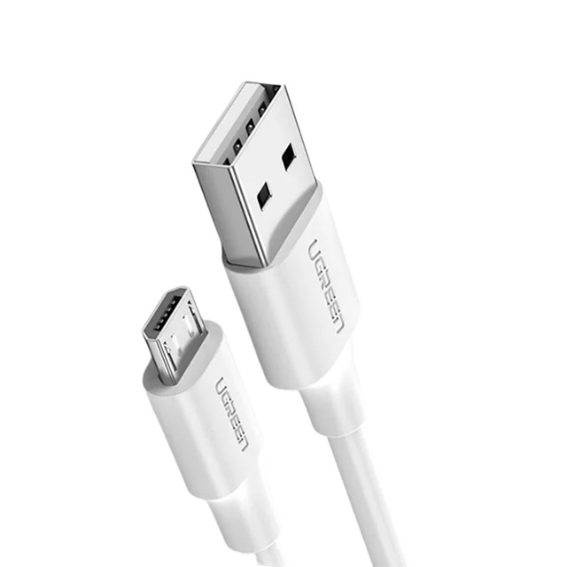 Cable UGREEN USB-A a Micro-USB 1m, Blanco - 60141