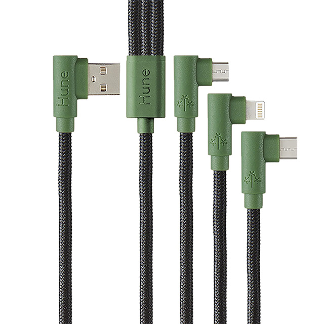 Cable Hune 3 en 1, Lightning, USB-C, Microusb, 1.2m, Bosque - AT-ACC-CA-319-BOSQUE