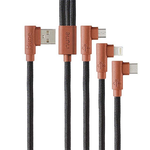 Cable Hune 3 en 1, Lightning, USB-C, Microusb, 1.2m, Corteza - AT-ACC-CA-319-CORTEZA