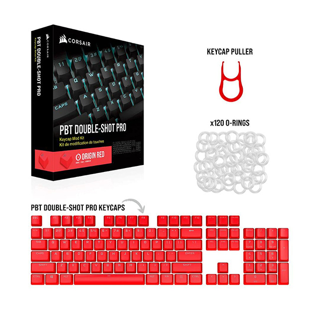 Corsair Keycap Mod Kit PBT Double Shot Pro Rojo - CH-9911020-NA