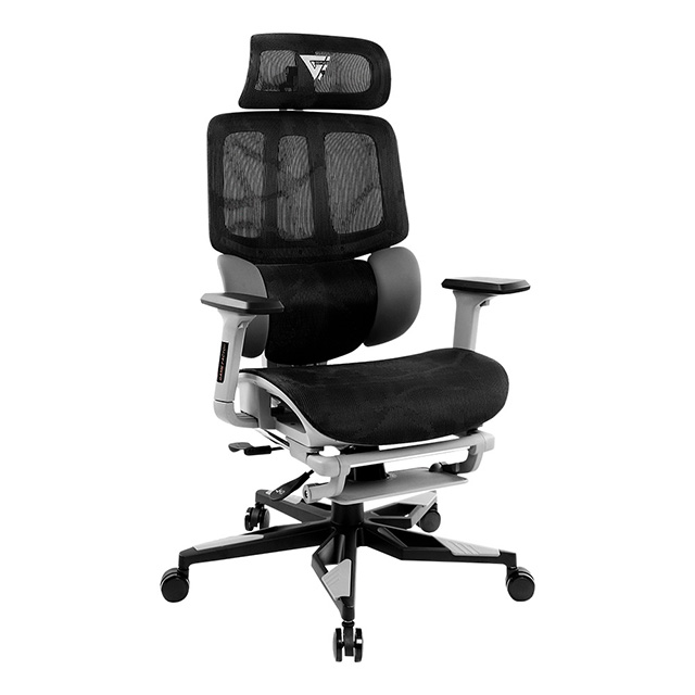 Silla Gamer GameFactor CGM700, Respaldo vertebral, 150Kg, Negro - CGM700