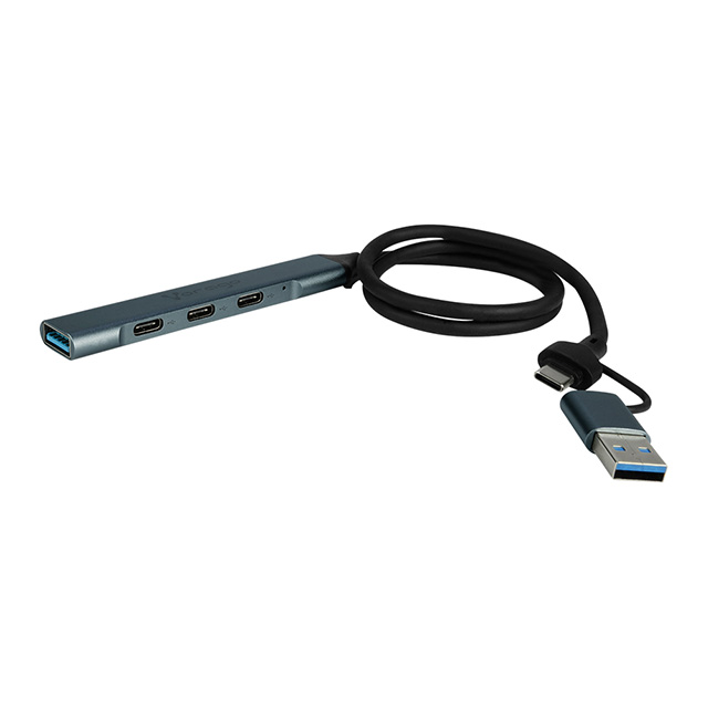 Adaptador Hub Vorago HU-205 USB Tipo-C x3, USB-A 3.0 x1 - HU-205