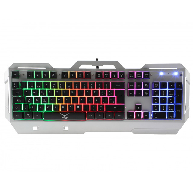 Combo de Teclado y Mouse Gamer Naceb Cyborg, Alámbrico, 3,200 DPI, Base metálica, Membrana, Español - NA-0911