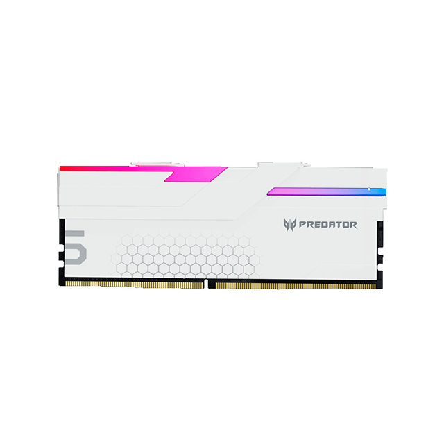 Memoria RAM Acer Predator Hermes RGB, DDR5, 32GB 2x16GB, 6800Mhz, Blanco - BL.9BWWR.399