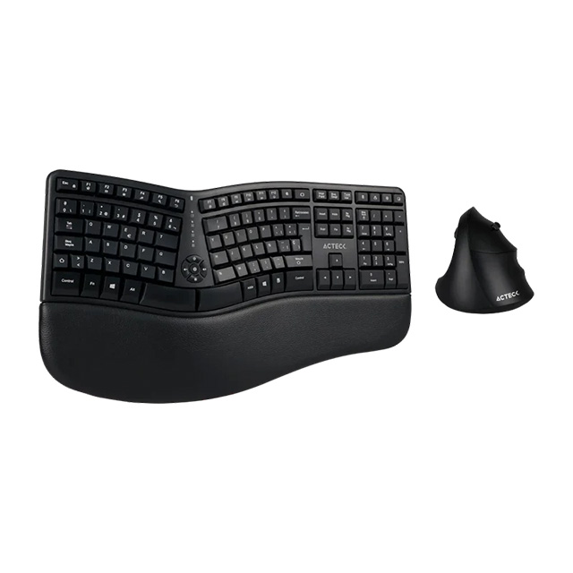 Combo de Teclado y Mouse Acteck Creator Virtuos Fitt MK770, Inalámbrico, Ergonomicos, Español, Negro - AC-936248