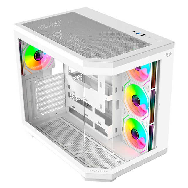 Gabinete Balam Rush Tank Master 9600 TB, Midtower, 4 ventiladores, ATX, Micro-ATX, Mini-ITX, Blanco - BR-938686