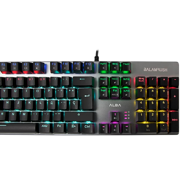 Teclado Gamer Balam Rush Alba KG745, Mecanico, Tecla Azul, RGB, Anti Ghosting, USB, Teclas Programables - BR-929653