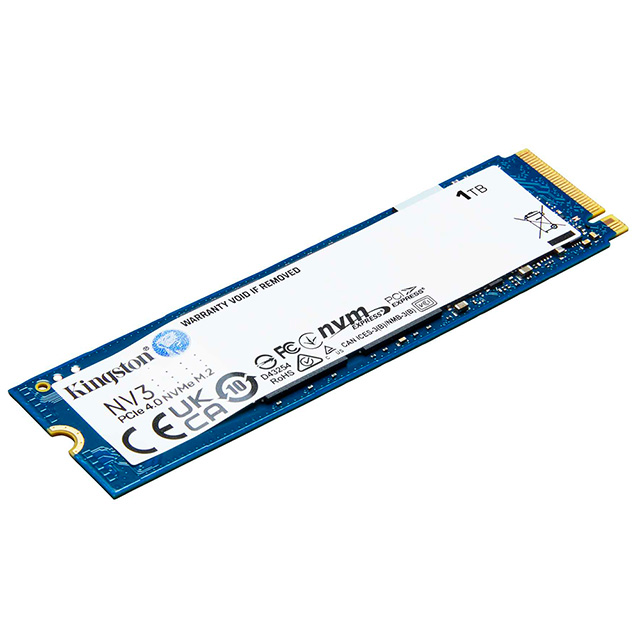 Unidad de Estado Solido SSD NVMe M.2 Kingston NV3 1000GB, 6000/4000 Mb/s, PCI Express 4.0 - SNV3S/1000G