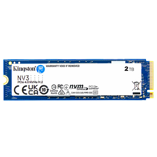 Unidad de Estado Solido SSD NVMe M.2 Kingston NV3 2000GB, 6000/5000 Mb/s, PCI Express 4.0 - SNV3S/2000G