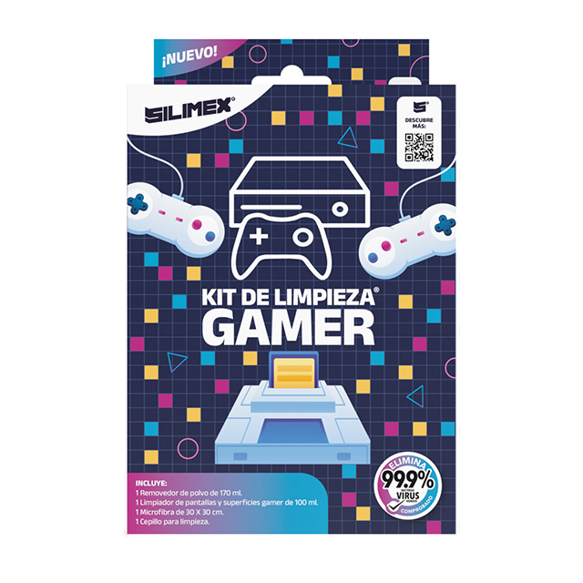 Kit de limpieza Gamer Silimex, 1 removedor de polvo de 170ml / 1 limpiador de pantallas 100ml/ 1 microfibra de (30x30) / 1 cepillo para limpieza - 7503018454030