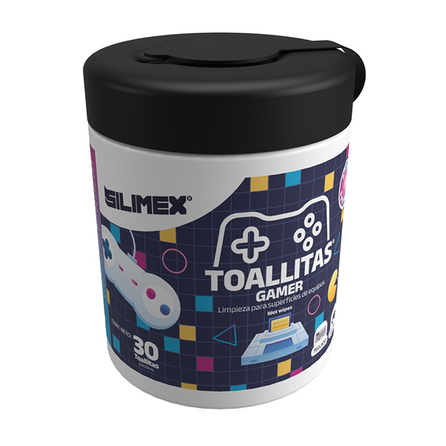 Toallitas humedas limpiadoras Gamer Silimex, Limpieza de superficies, 30 Pzs - 7503018454009