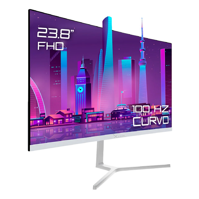 Monitor Xzeal XST 570-1, 23.8", Curvo, 1920 x 1080, 5Ms, 100Hz, VA, HDMI, VGA,  Blanco - XSPMG07W