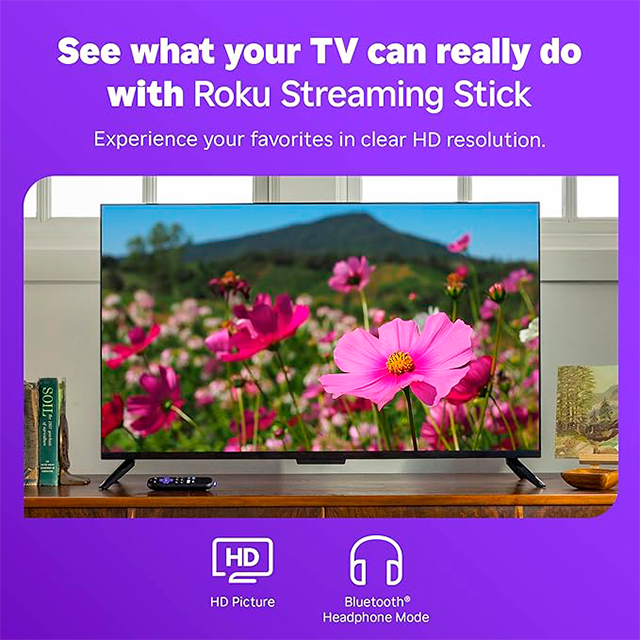 Roku, Dispositivo de Streaming HD para TV con Control de Voz - 3840R