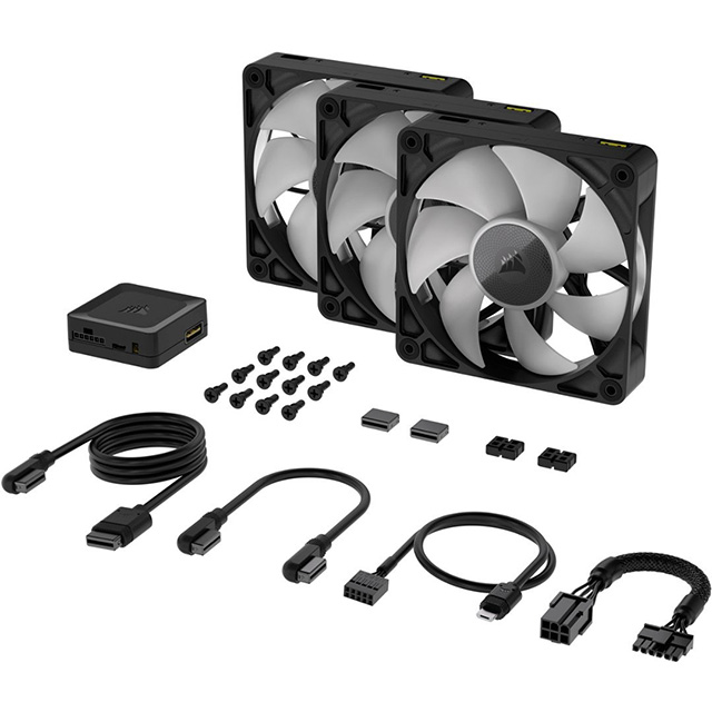 Ventiladores Corsair iCUE Link RX120, 3x120mm, Negro - CO-9051018-WW