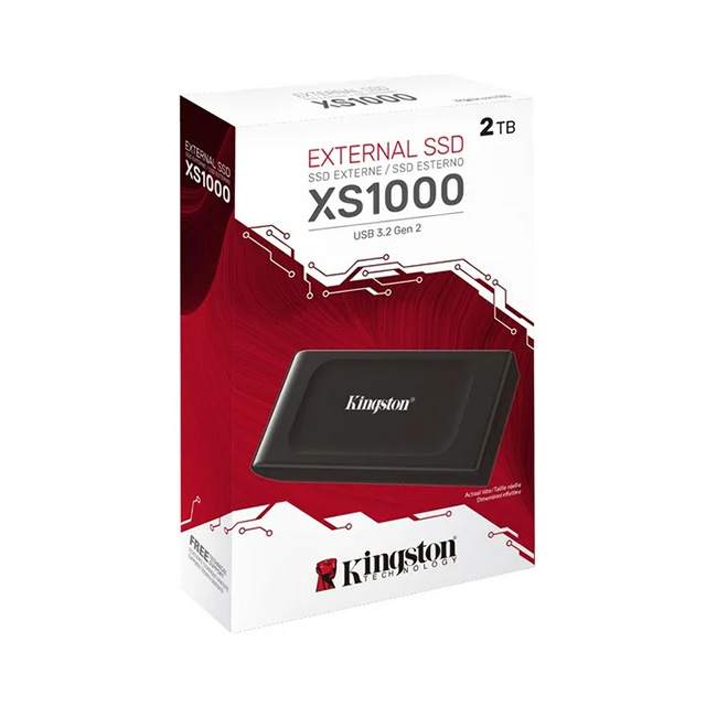 SSD Externo Kingston XS1000, 2TB, USB-C, 1050 / 1000 MB/s - SXS1000/2000G