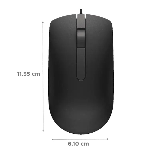 Mouse Dell MS116, Alámbrico, 1,000 DPI Óptico, Negro - 275-BBCC