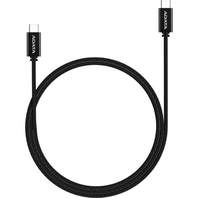 Cable Adata USB-C a USB-C, Negro, 1 Metro - CACC-100PN-BK