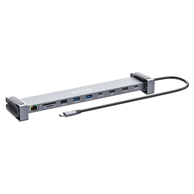 Docking Station Manhattan USB-C 10 en 1, MST para Doble Monitor 4K, Power Delivery 100W – 190398