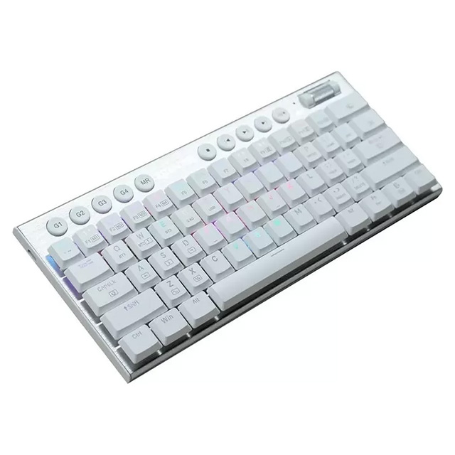 Teclado Gamer Mecanico Redragon Horus Mini PRO White, Switches Red Ultra Low Profile, Inalámbrico, Iluminación RGB, Inglés - K631W-RGB-PRO RED