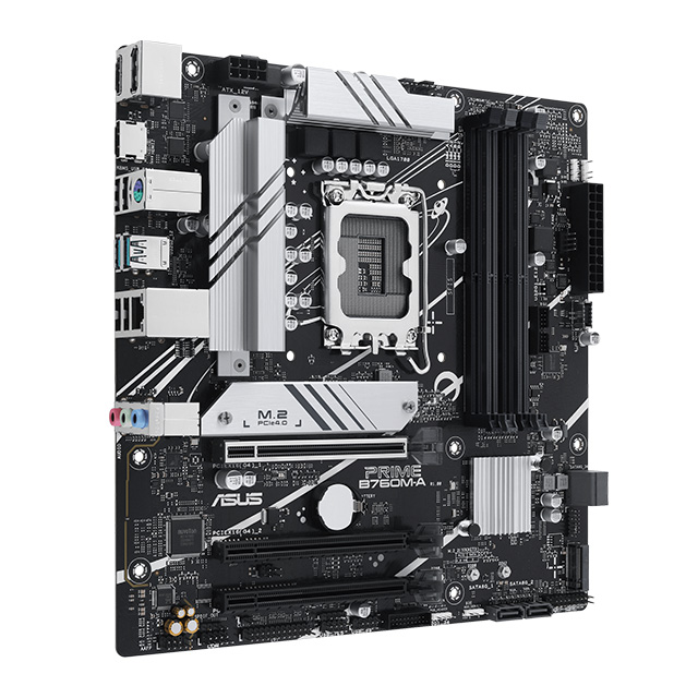 Tarjeta Madre Asus Prime B760M-A, Micro-ATX, 12th, 13th & 14th Gen Intel, LGA1700, DDR5 7200Mhz OC, x2 M.2, Aura Sync