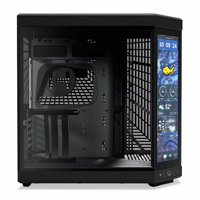 Gabinete Hyte Y70, Pantalla Touchscreen 4k/60Hz, Midtower, E-ATX, Negro - CS-HYTE-Y70-B-L