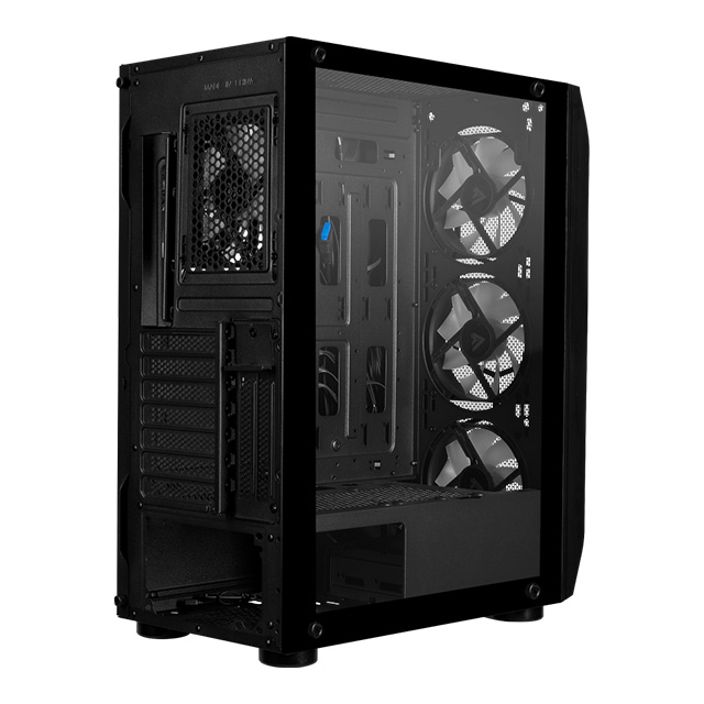 Gabinete GameFactor CSG400, Cristal Templado, ATX, Micro-ATX, Mini-ITX, 5 Ventiladores ARGB - CSG400