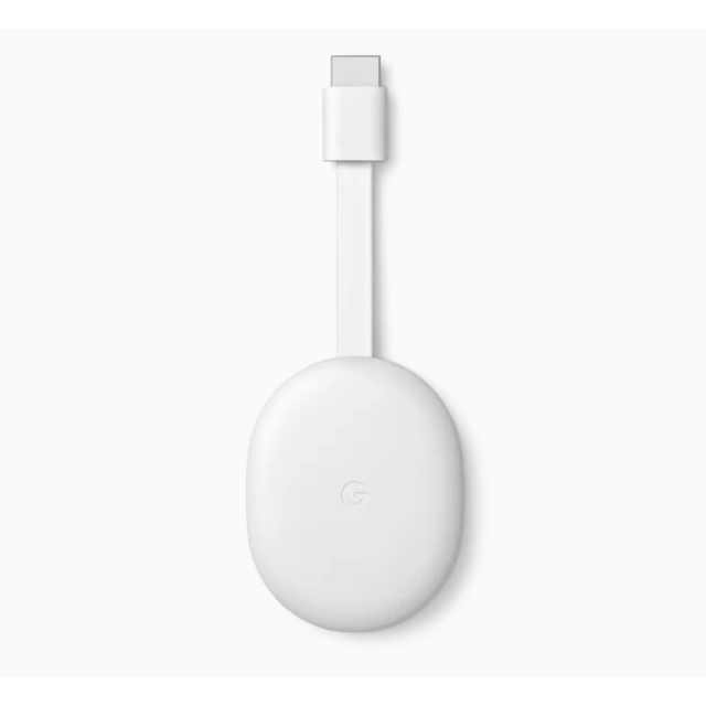 Google Chromecast con Google TV, Dispisitivo de Streaming 4K, Asistente de voz, Blanco - GA01919-US