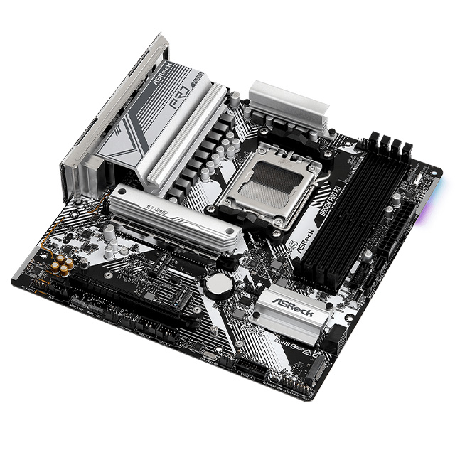 Tarjeta Madre ASRock B650M PRO RS, AM5, Micro-ATX, DDR5 7200Mhz, 3x M.2, PCIe 4.0