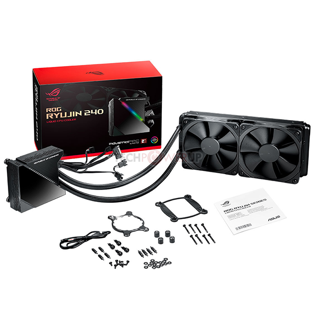 Enfriamiento Liquido Asus ROG Ryujin 240, Pantalla OLED, Aura Sync RGB, 2 Ventiladores Noctua iPPCC 2000 PWM 120mm - 90RC0030-M0AAY0