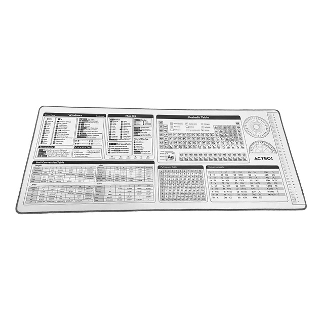 Mousepad Acteck Vibe Flow Tools MT494H, 80 x 35 cm, Blanco - AC-941082