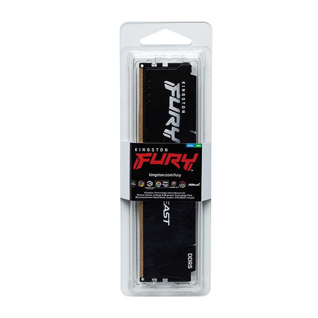 Memoria RAM Kingston Fury Beast 16 GB, DDR5, 5600 MT/s, EXPO, CL36, Disipador – KF556C36BBE-16 - DDR5-LOCK 