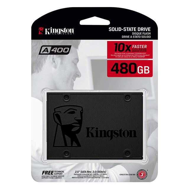 Unidad de Estado Solido SSD 2.5 480GB Kingston, 500/450 MB/s, SA400S37/480G