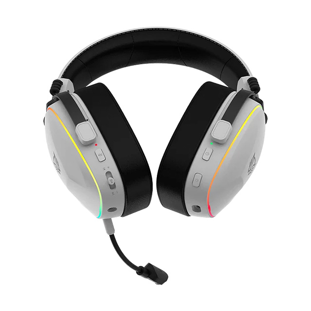 Diadema Gamer Balam Rush Aeon Expert HS1100, Inalámbrico, 3.5mm, Bluetooth, 2.4 MHz, Mic desmontable, Sonido 7.1, PC, Moviles, Consolas, RGB, Recargables, Blanco - BR-938518