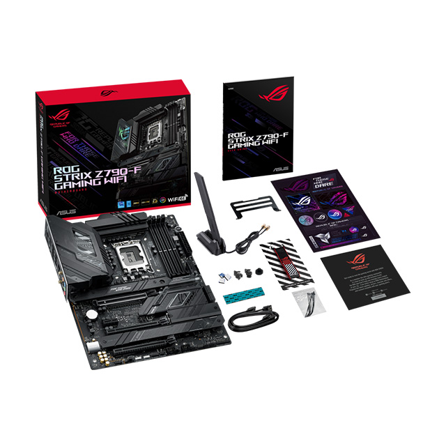 Tarjeta Madre Asus ROG Strix Z790-F Gaming WIFI, ATX, 12th, 13th y 14th Gen Intel, LGA1700, DDR5, 7800Mhz OC, x4 M.2, Aura Sync, Wi-Fi 6E, Bluetooth 5.3