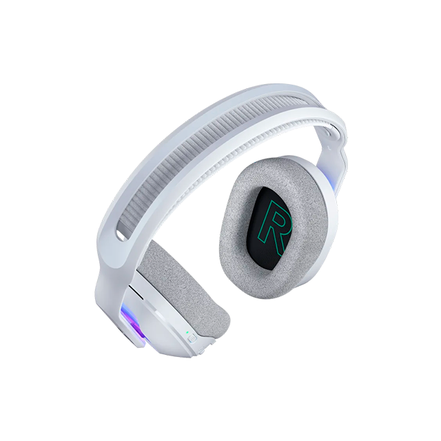 Diadema Gaming Logitech G522 LIGHTSPEED, RGB, Inalámbricos, Recargables, Sonido Surround, Micrófono Abatible, Color Blanco - 981-001549
