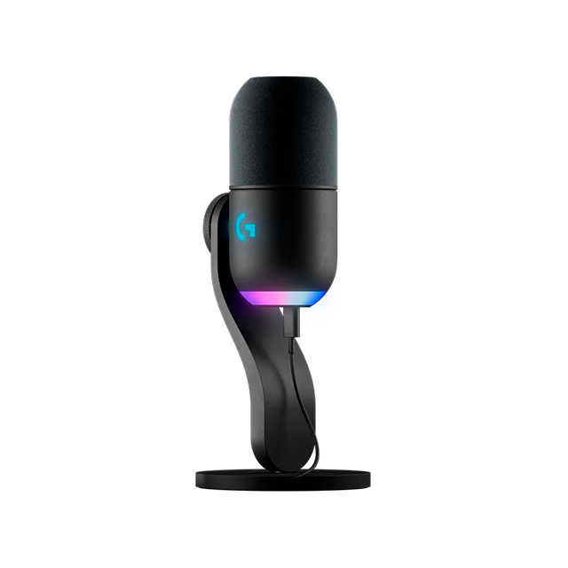 Micrófono Gamer Logitech Yeti GX, Condensador Dinámico USB, Iluminación RGB LIGHTSYNC, Color Negro - 988-000568