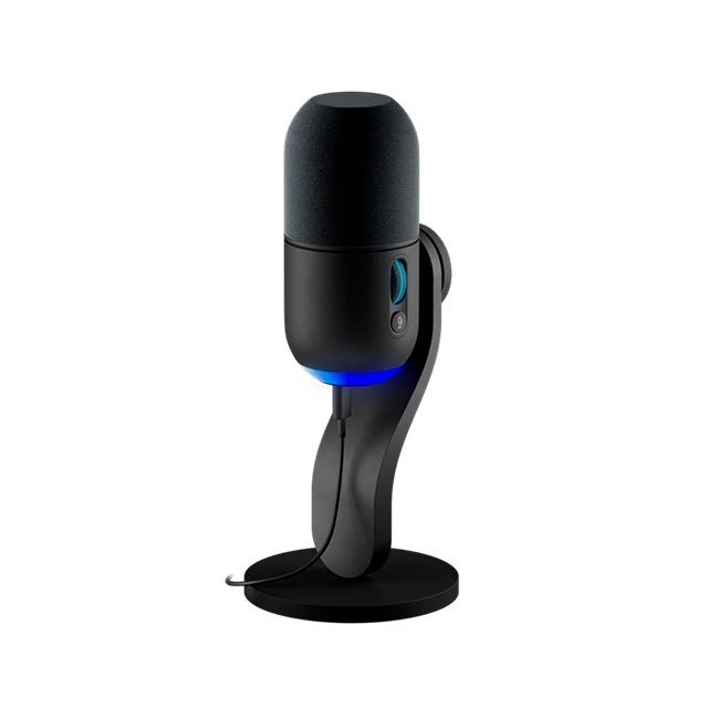 Micrófono Gamer Logitech Yeti GX, Condensador Dinámico USB, Iluminación RGB LIGHTSYNC, Color Negro - 988-000568