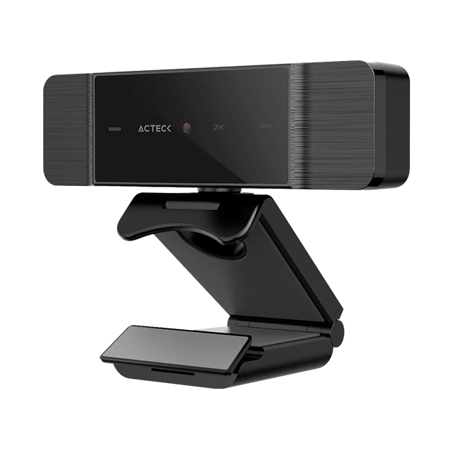Cámara Web ACTECK Haptos CW480, 2K 2592×1944, USB 2.0, Micrófono Integrado, Enfoque Fijo, Negro – AC-933056