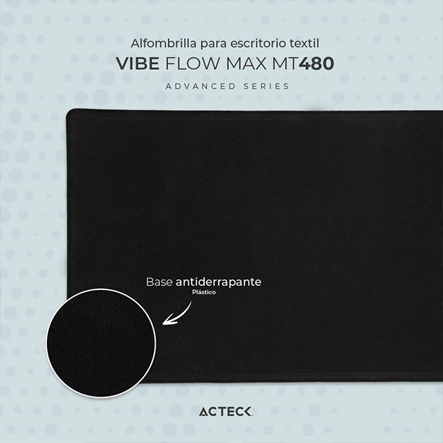 Mousepad Acteck Vibe Flow Max MT480, 90 × 40 cm, 3 mm – Negro – AC-934466