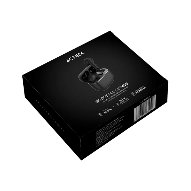 Audífonos In Ear Inalámbricos Boost Plus EP425, TWS, Bluetooth 5.1, ENC, negro – AC-935104