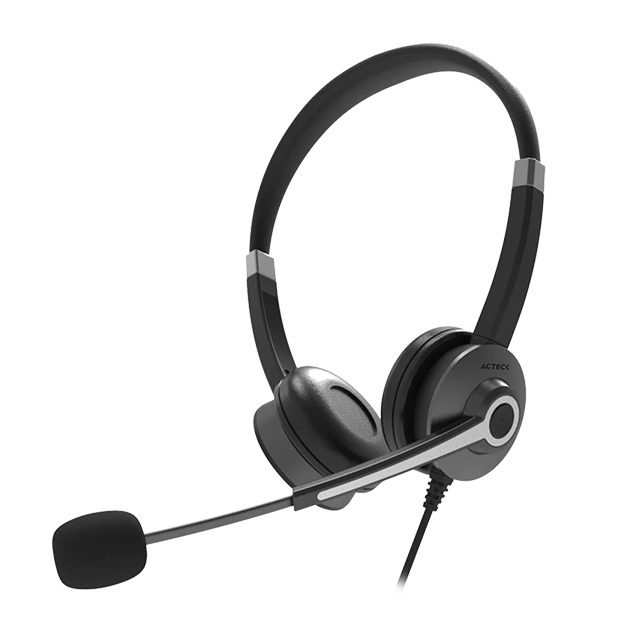 Diadema con micrófono Acteck Centric Pro HP640, USB, 2 m, On-Ear – Negro – AC-935319 
