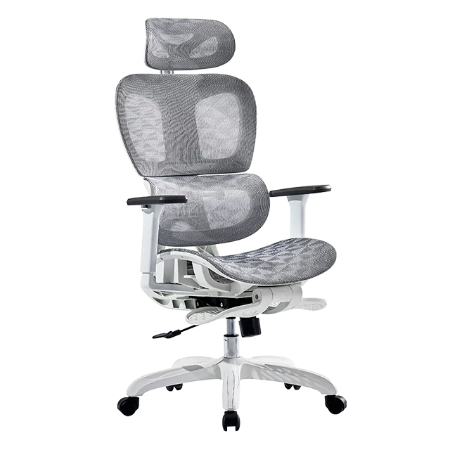 Silla de oficina Flux Pro EC757, ergonómica, malla, PP y nylon, pistón clase 4, elite blanco – AC-940276