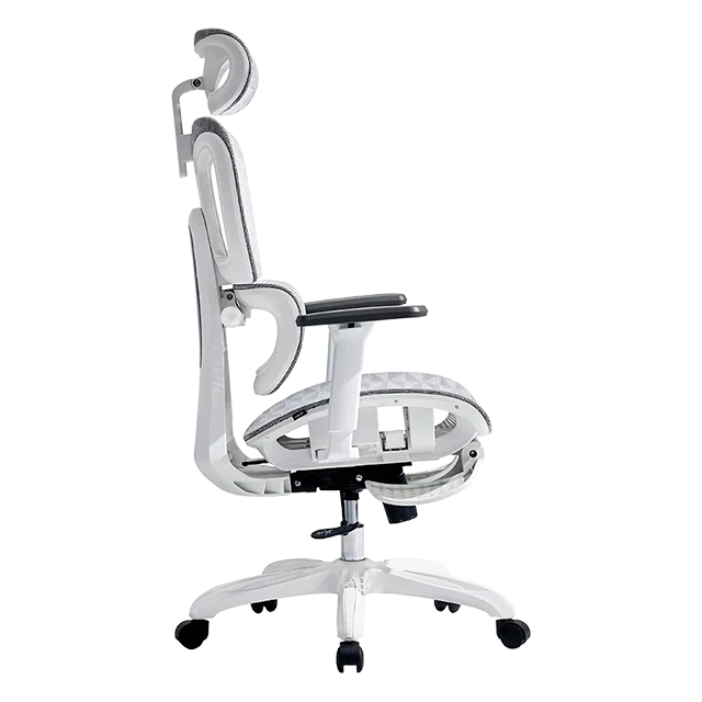 Silla de oficina Flux Pro EC757, ergonómica, malla, PP y nylon, pistón clase 4, elite blanco – AC-940276