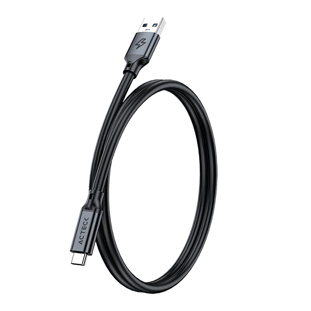 Cable USB-A a USB-C Acteck Lynx Plus CC530-1, USB 3.1, 10 Gbps, 60 W, Carga Rápida, 1 m, Titanio – AC-945165