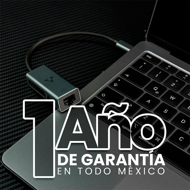 Adaptador Vorago ADP-210, Tipo C a Ethernet RJ45, Velocidad 1 Gbps, Plug & Play, Carcasa Metálica - ADP-210