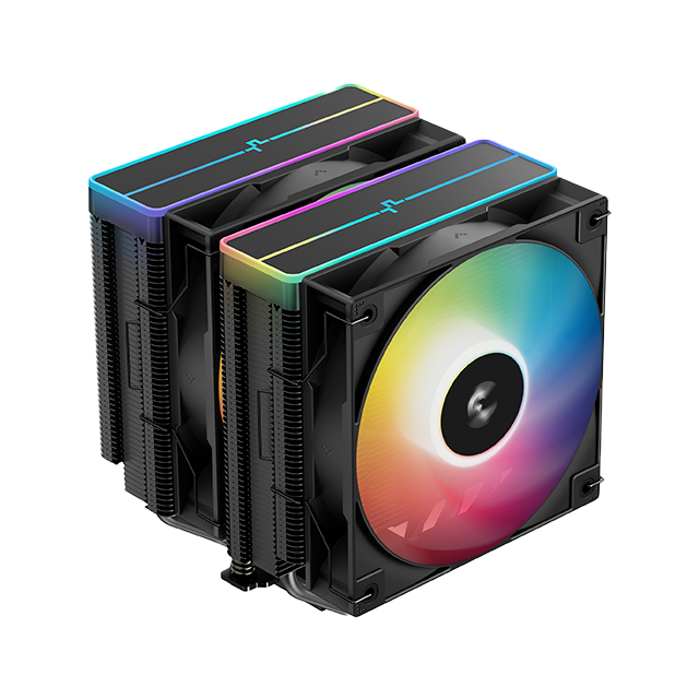 Disipador de Aire DeepCool AG620 BK ARGB V2, Doble Torre, 2×120 mm PWM ARGB – AG620 BK ARGB V2