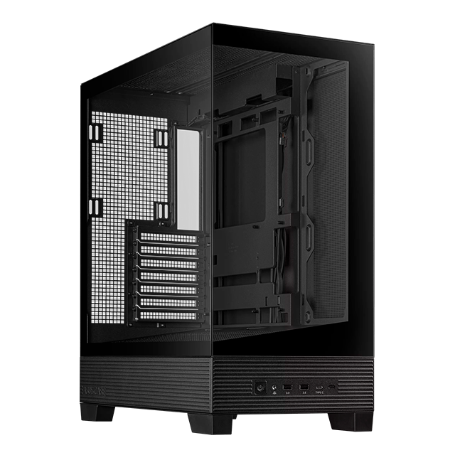 Gabinete ASUS A31 Case Black, Mid Tower, ATX, vidrio templado frontal/lateral, soporte AIO 360 mm, GPU 380 mm – ASUS A31 CASE BK