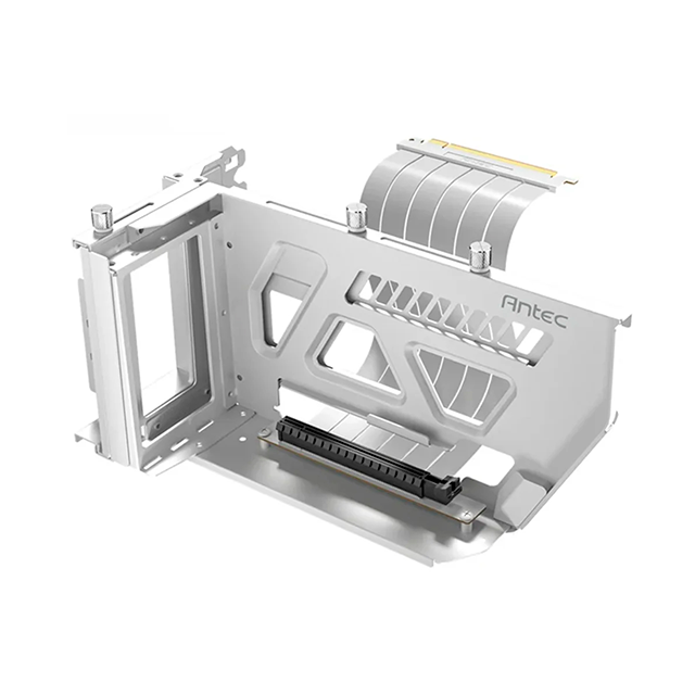Soporte Vertical para GPU Antec SHIFT, con cable riser PCIe 4.0 x16 (190 mm), Blanco – AT-ARCVB-W190-PCIE4-RTX40