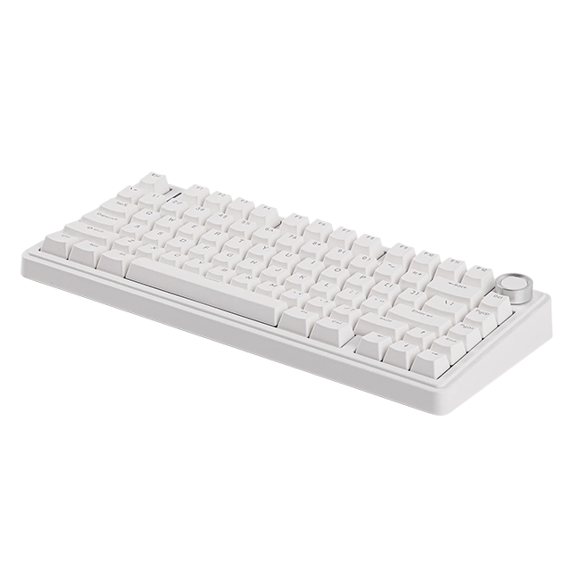 Teclado mecánico Aula F75 alámbrico, 70%, inglés, red switch, pads absorbentes, RGB, blanco – 8500-0061